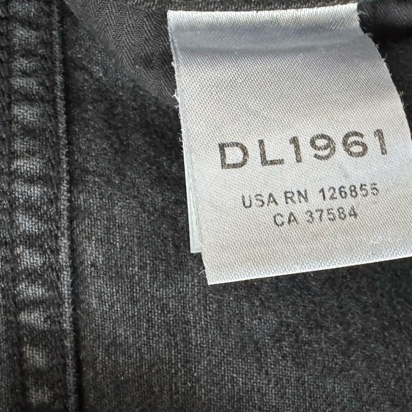 DL1961 JERRY HIGH RISE VINTAGE STRAIGHT DISTRESSED JEANS SIZE 25 STONE - Picture 10 of 12